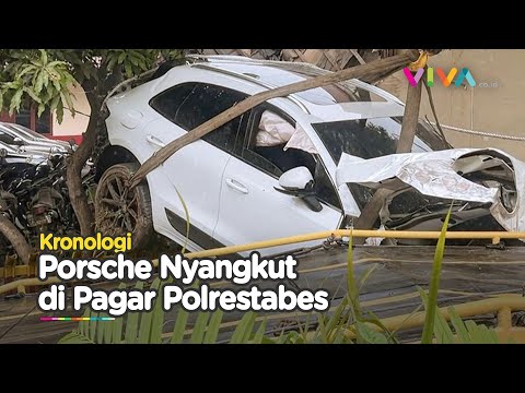 Kronologi Porsche Nyangkut di Pagar Polrestabes Medan Usai Seruduk Avanza