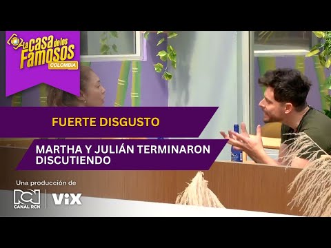 Martha y Julián discuten por tema de cocina en La casa de los famosos Colombia