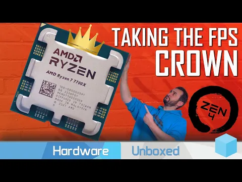 vidéo test AMD Ryzen 7 7700X par Hardware Unboxed