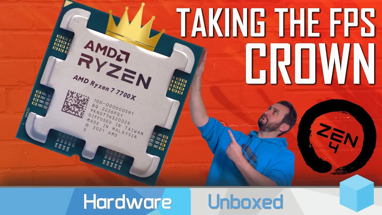 Vidéo-Test de AMD Ryzen 7 7700X par Hardware Unboxed