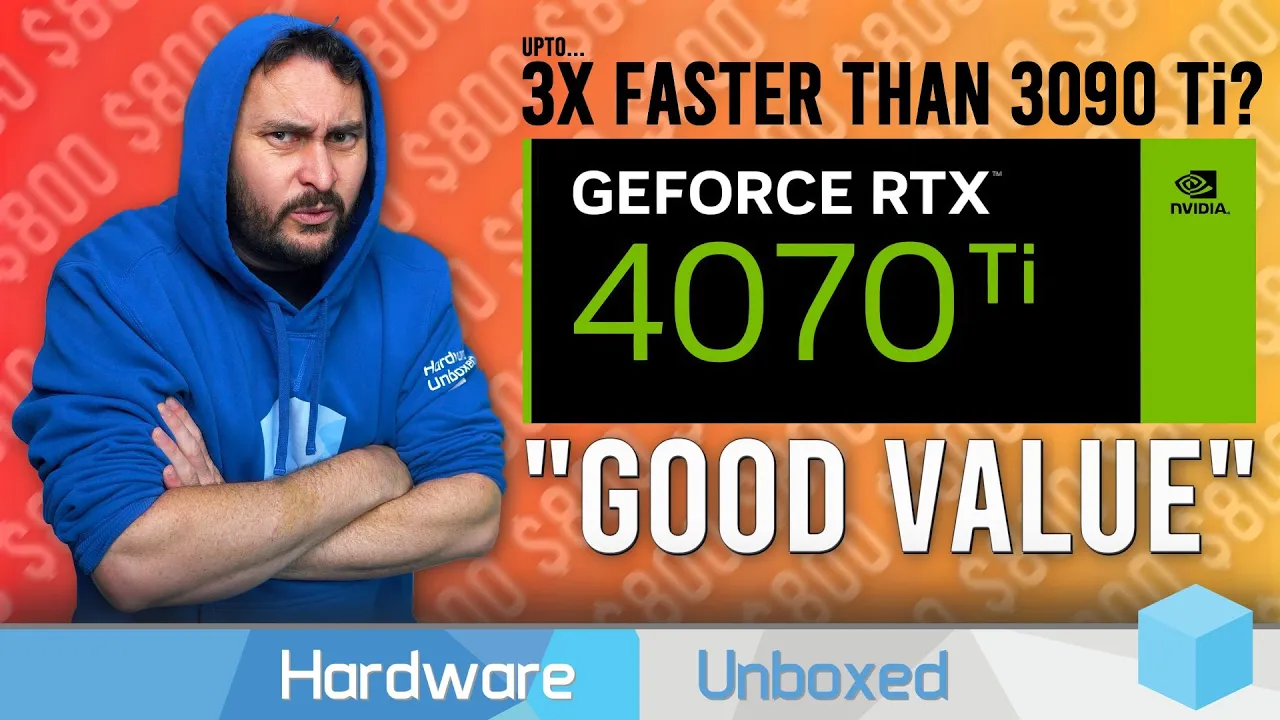 Vido-Test de GeForce RTX 4070 Ti par Hardware Unboxed