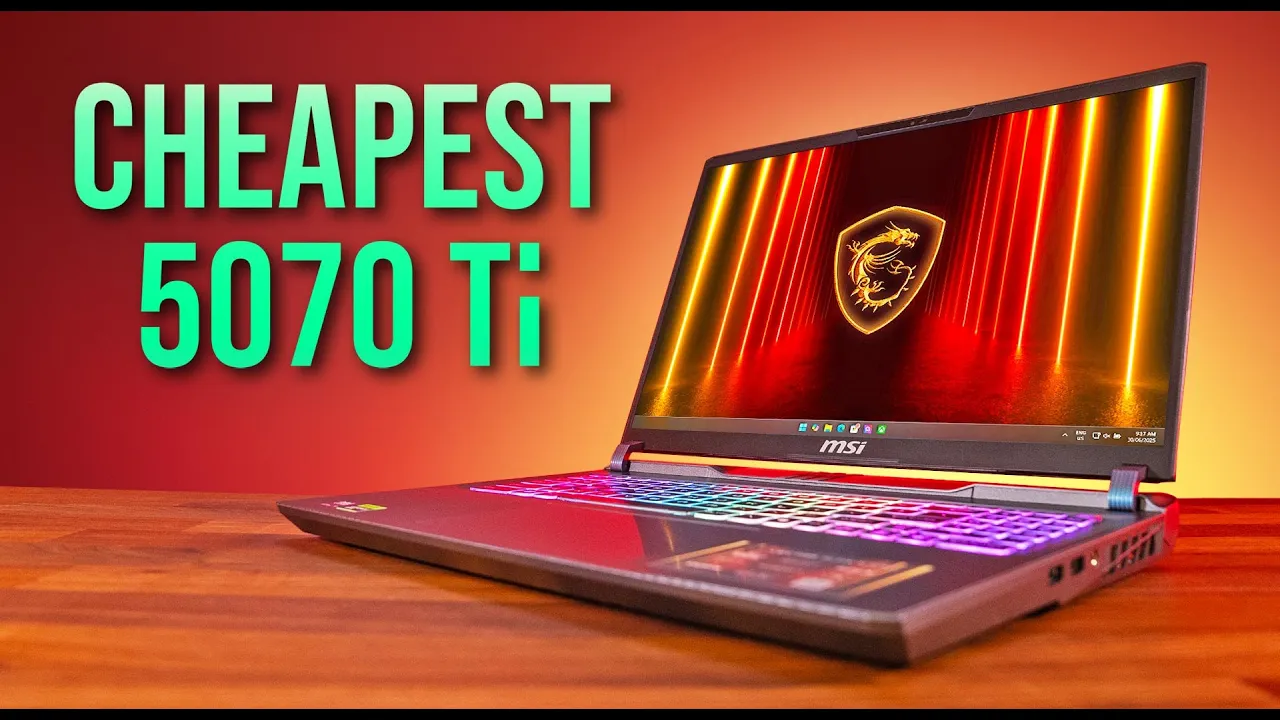 Vidéo-Test de MSI Vector 16 par Jarrod'sTech