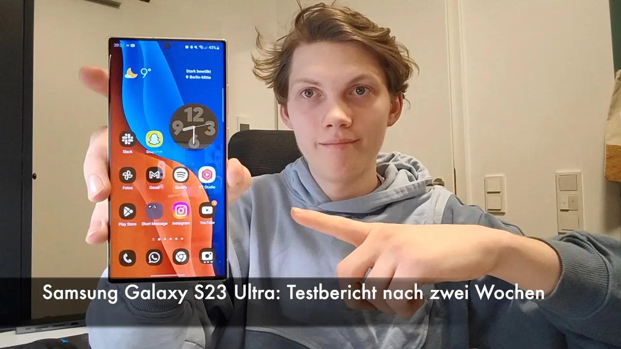 Vido-Test de Samsung Galaxy S23 Ultra par Nils Ahrensmeier