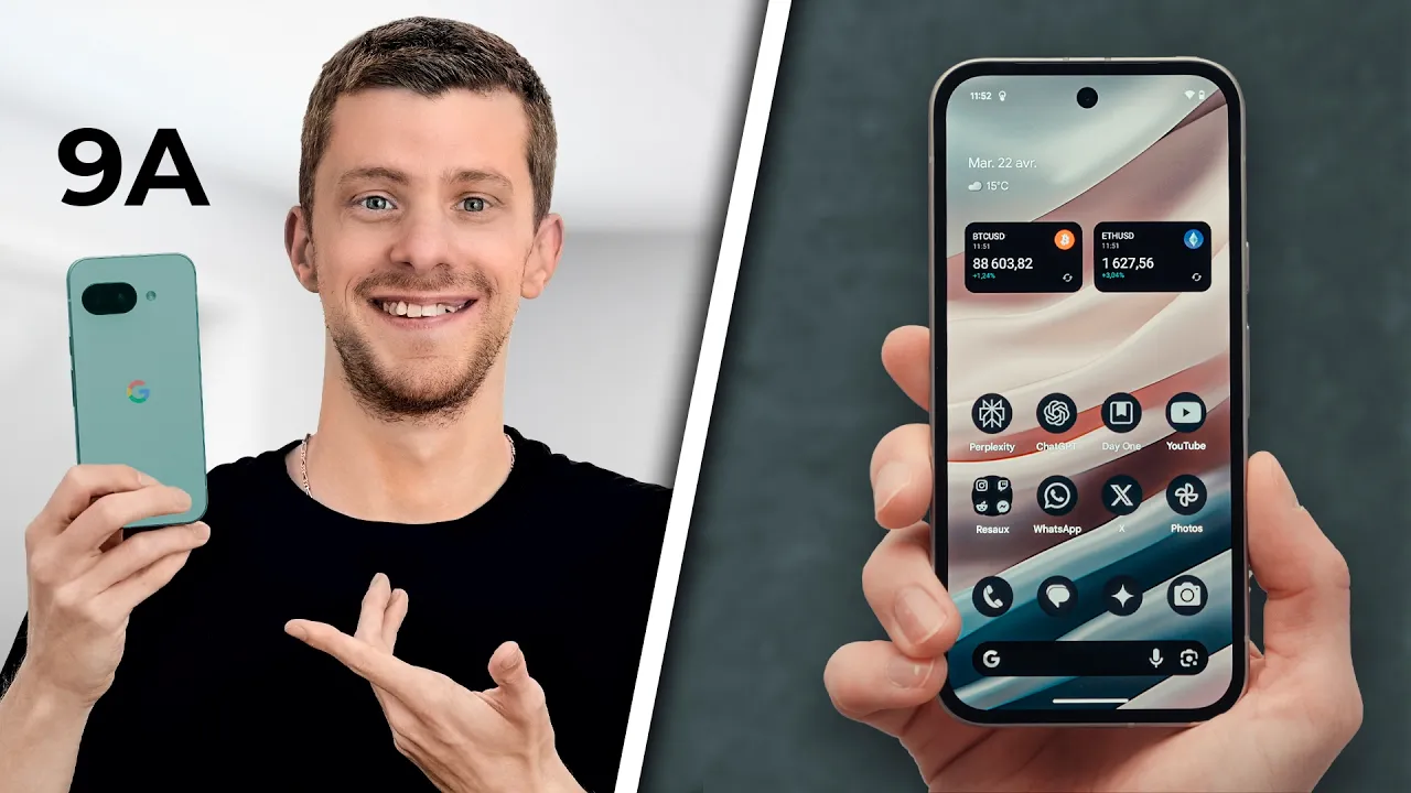 Vidéo-Test de Google Pixel 9a par Steven
