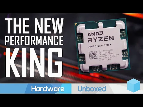 vidéo test AMD Ryzen 9 7950X par Hardware Unboxed