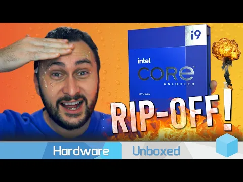 vido test Intel Core i9-13900K par Hardware Unboxed