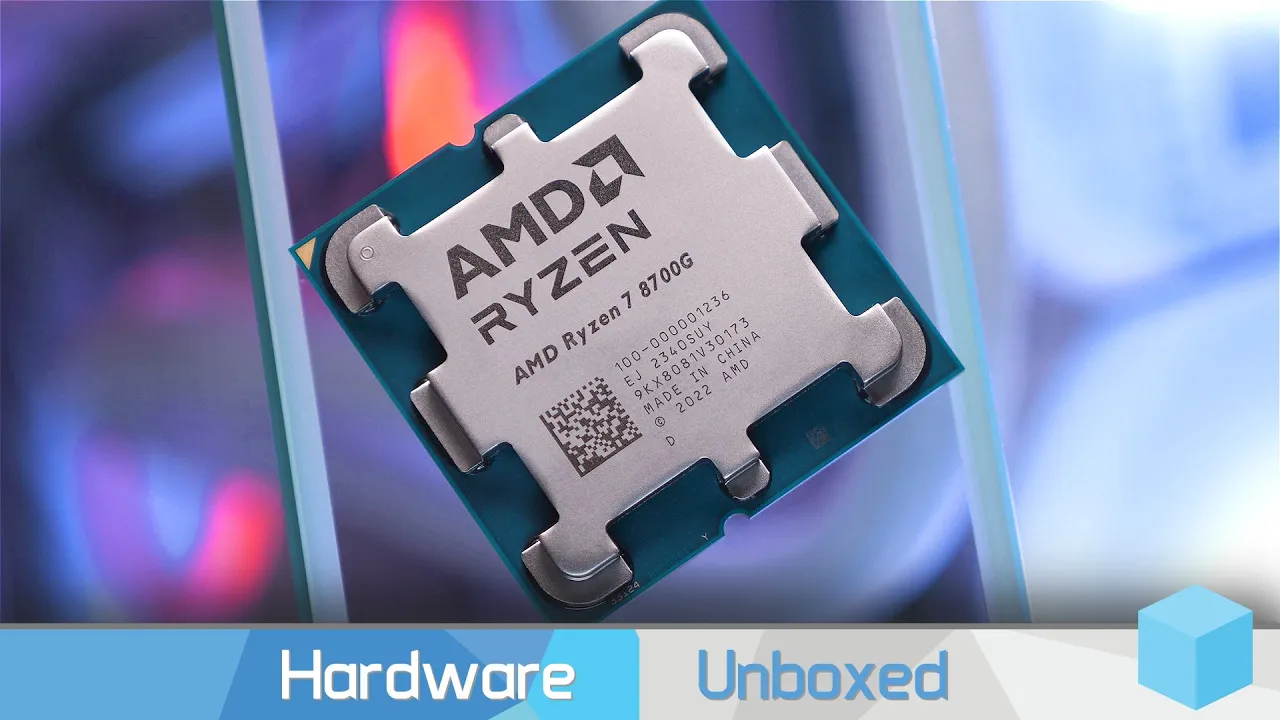 Vido-Test de AMD Ryzen 7 8700G par Hardware Unboxed