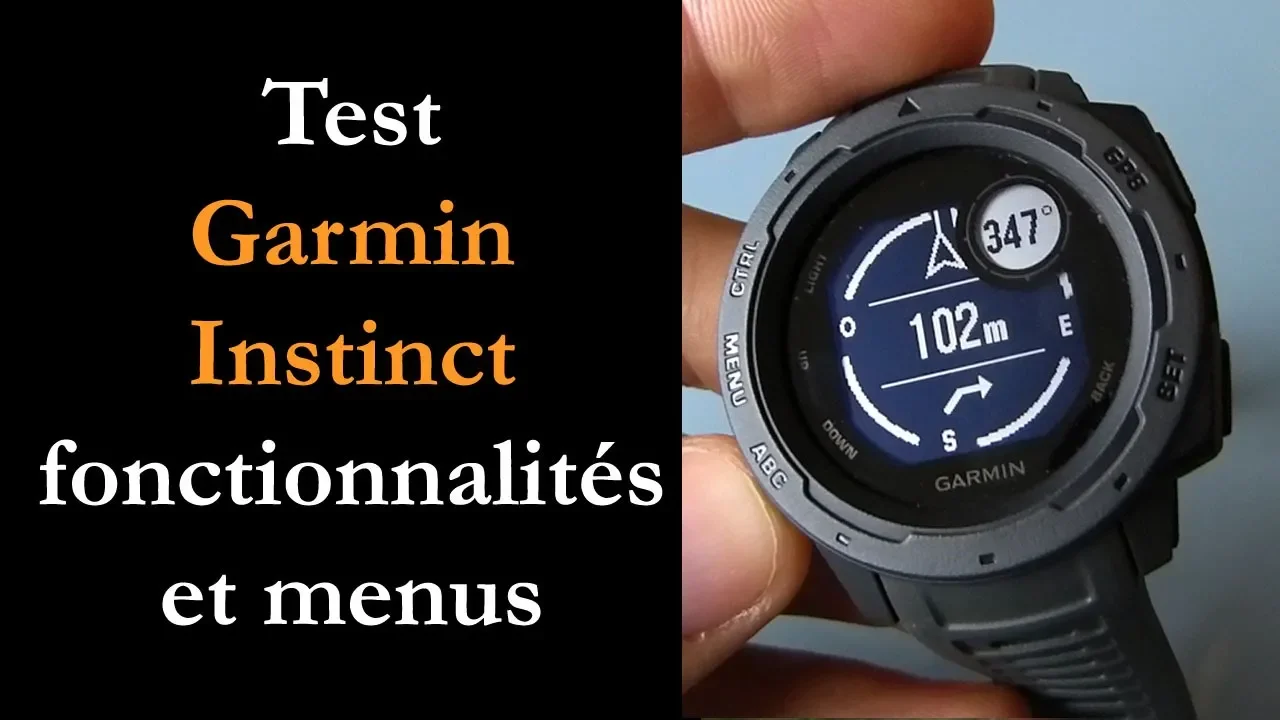 Vido-Test de Garmin Instinct par Montre cardio GPS