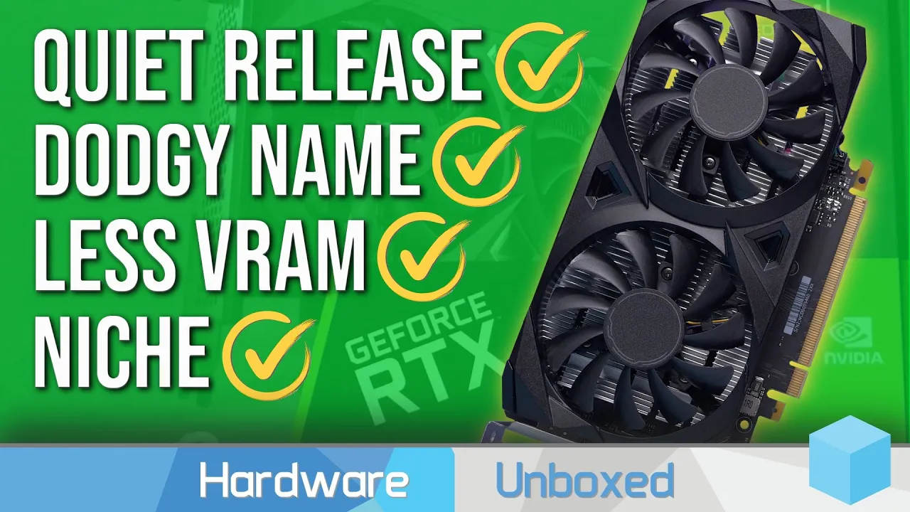 Vido-Test de GeForce RTX 3050 par Hardware Unboxed
